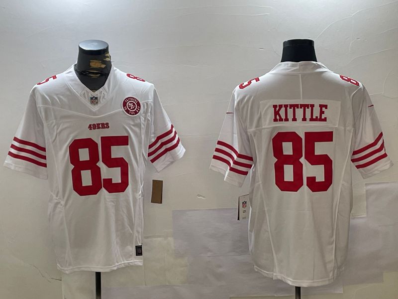 Men San Francisco 49ers #85 Kittle White three generations 2024 Nike Limited NFL Jersey style 3